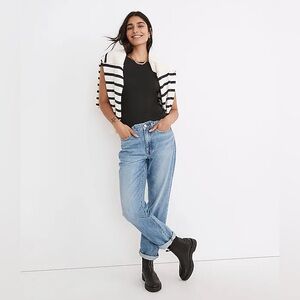 Madewell | The Petite Slouchy Boyjean in Riverspring Wash | 25P
